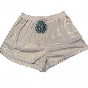 Sterling Kreek Dream On Silver Shimmery Shorts Women’s Large Glam Western Summer